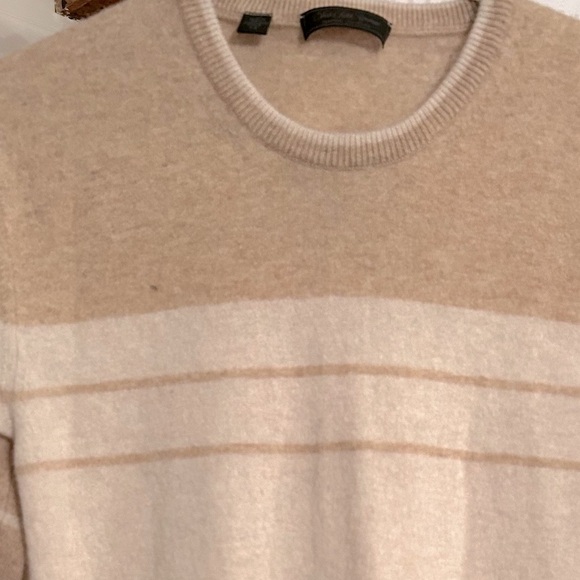 💫VINTAGE SAKS FITH AVENUE 100% Cashmere Striped Crewneck Women’s Sweater - Picture 7 of 11